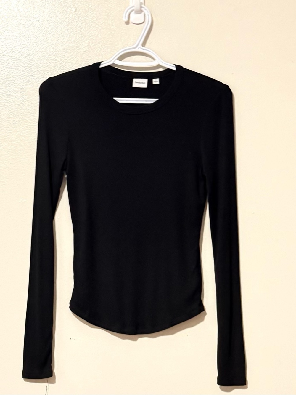 Sunday Best Black Long-Sleeve Crewneck Top